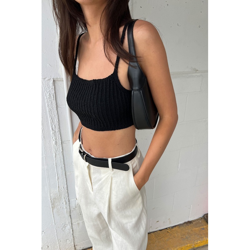 KNIT BRALETTE Black Extra Small