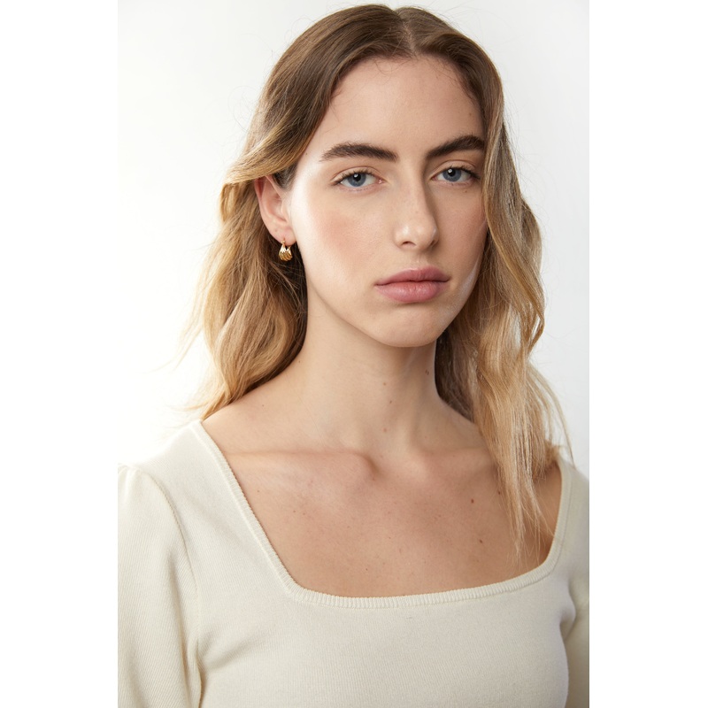 SHELL HOOPS Gold One Size