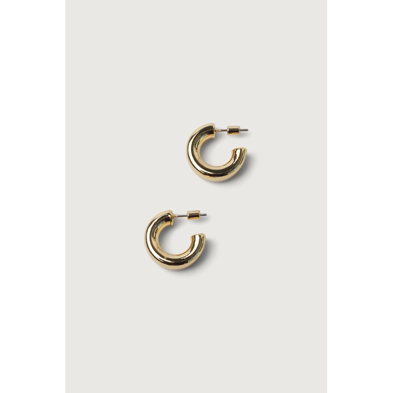 SMALL CHUNKY HOOP Gold One Size