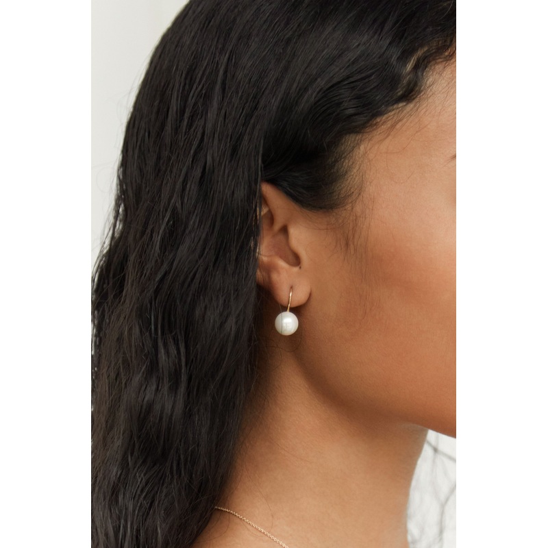 SMALL PEARL EARRING Gold One Size