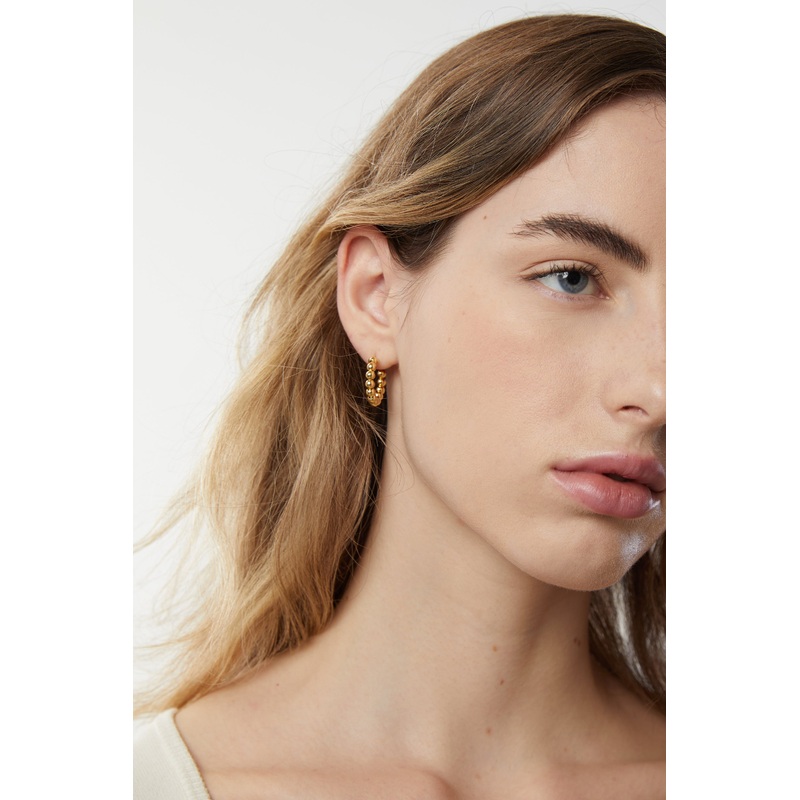 SPHERE HOOPS Gold One Size