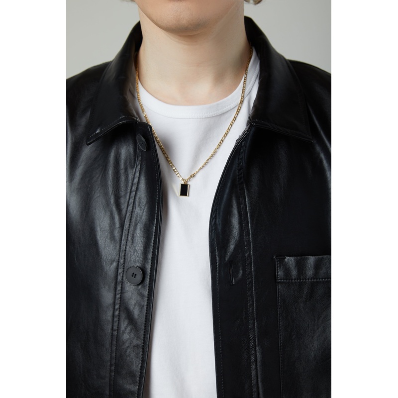 SQUARE PENDANT NECKLACE Gold One Size