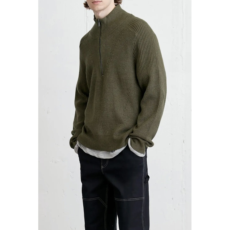 QUARTER ZIP SWEATER Kalamata Double Extra Small