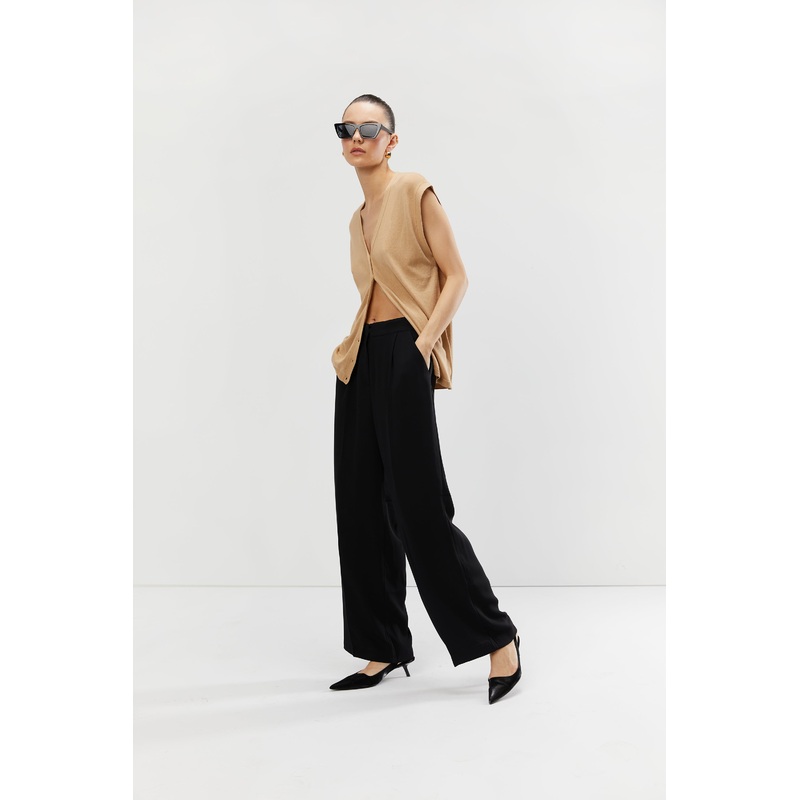 RELAXED FIT VEST WARM SAND Extra Small