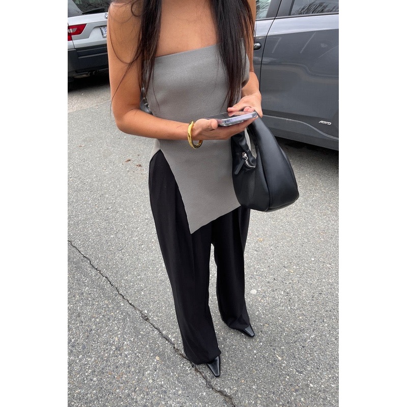 RIBBED TUBE TOP Ballad Blue Extra Small