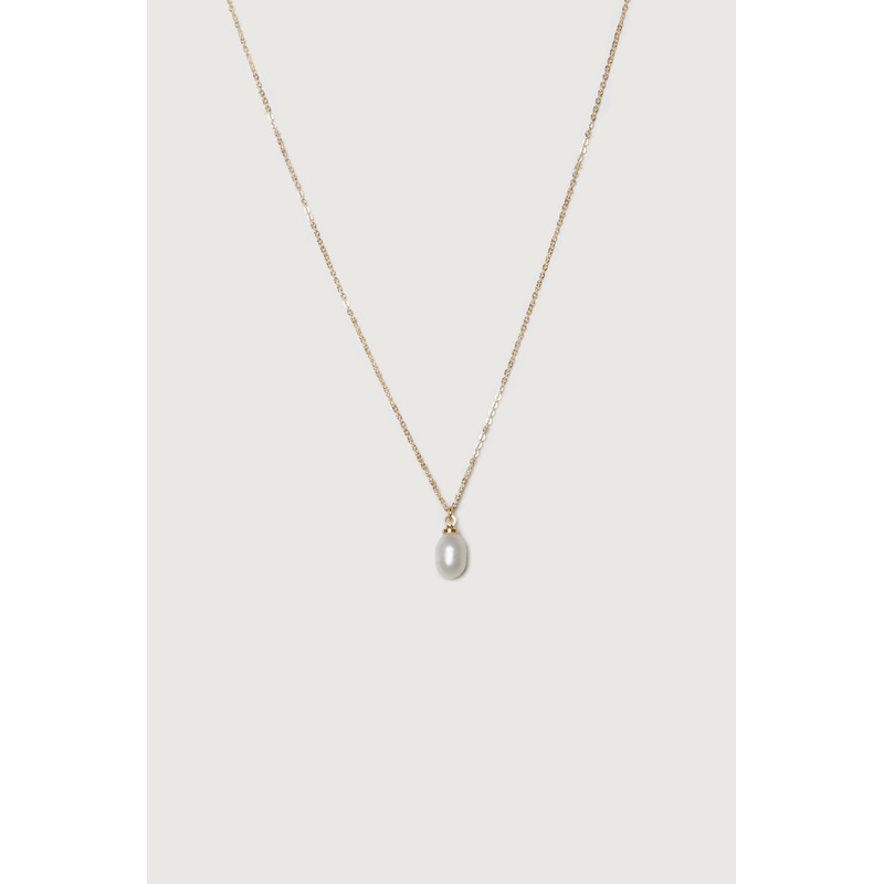 FRESH WATER PEARL NECKLACE Gold One Size