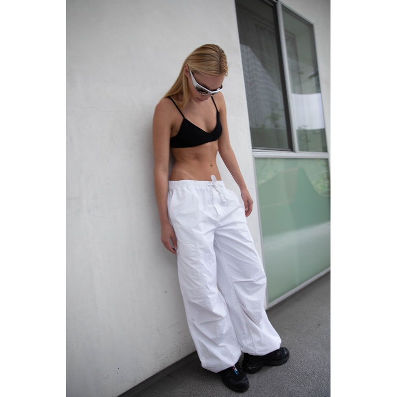 WIDE LEG PARACHUTE PANT White Extra Extra Small Extra Small