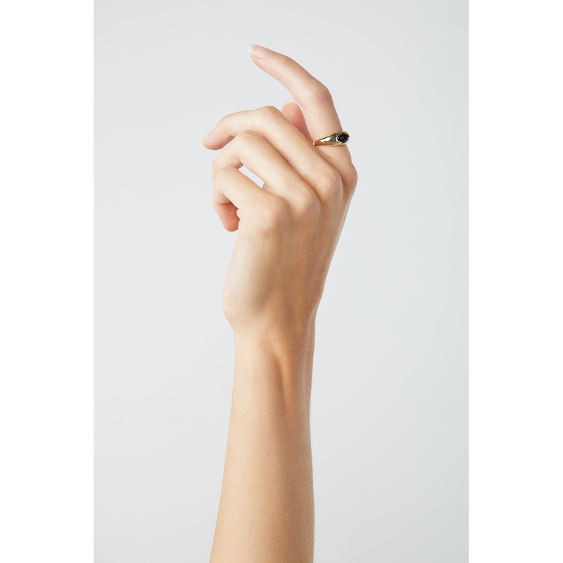 OVAL STONE RING Gold Amazonite 6