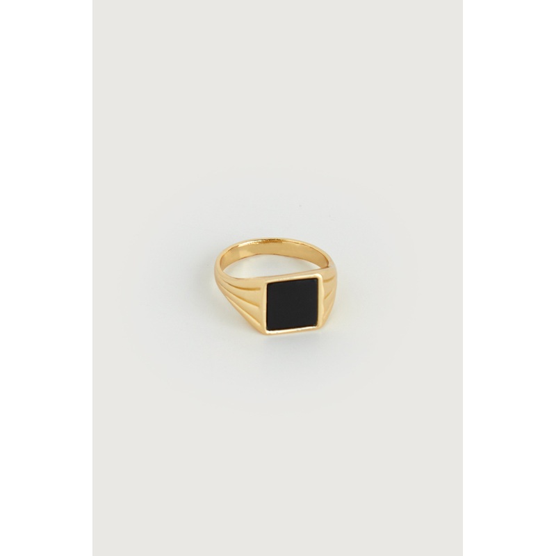 ONYX SIGNET RING Gold 6