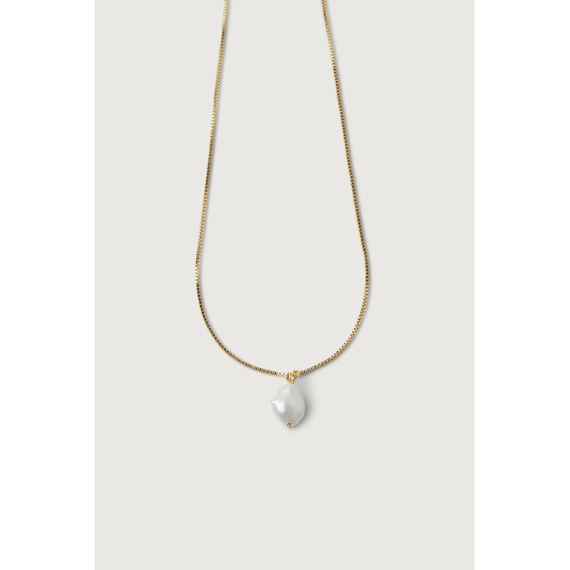 NATURAL PEARL PENDANT NECKLACE Gold One Size