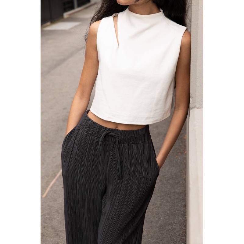 MOCKNECK WITH SLIT Cream Extra Small